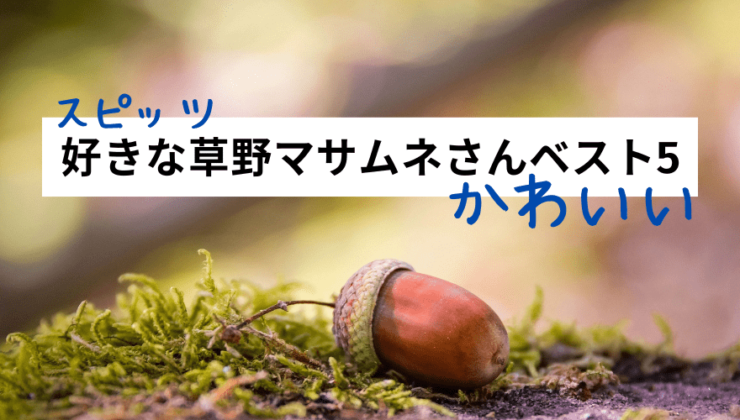 【スピッツ】好きな草野マサムネさんベスト5【かわいい】